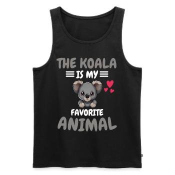 Animal préféré Australie Zoo Animal Cadeau Koala - Débardeur bio Premium Homme - noir - Devant - Michal (187cm)