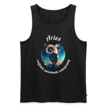 Aries Zodiac Sign Aries Astronomy - Men's Premium Organic Tank Top - black - Front - Michal (187cm)