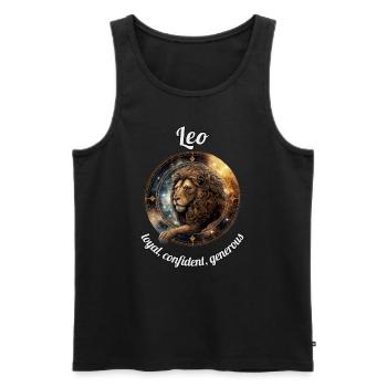 Leo Sternzeichen Löwe Astronomie - Männer Premium Bio Tank Top - Schwarz - Vorne - Michal (187cm)