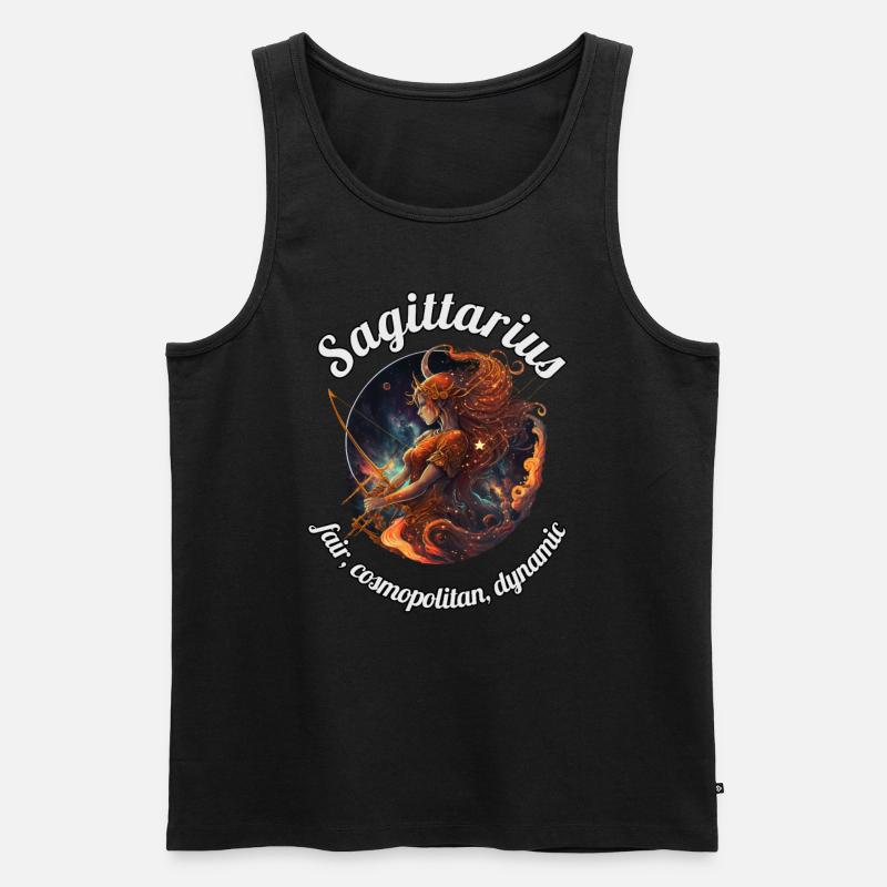 Sagittarius Sternzeichen Schütze Astronomie - Männer Premium Bio Tank Top - Schwarz