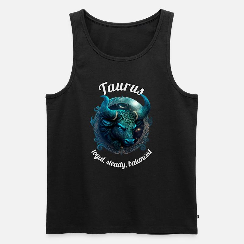 Taurus Sternzeichen Stier Astronomie - Männer Premium Bio Tank Top - Schwarz