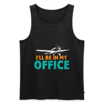 I be in my Office - Männer Premium Bio Tank Top - Schwarz - Vorne - AI Model Male 178 light (178cm)