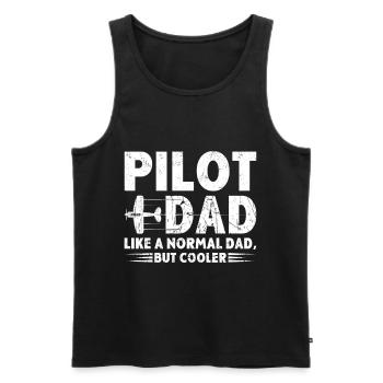 For Dad Men Aviation Airplane Aircraft - Männer Premium Bio Tank Top - Schwarz - Vorne - AI Model Male 178 light (178cm)