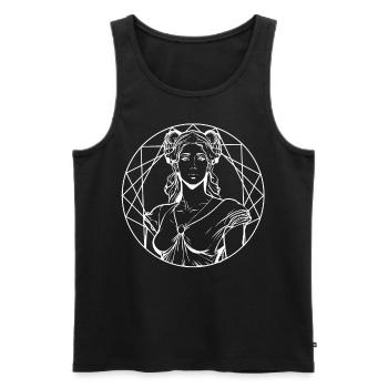 Greek Goddess Aphrodite Beauty Ancient Mythology - Men's Premium Organic Tank Top - black - Front - Michal (187cm)