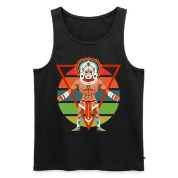 Ancient Aztec Deity Xipe Totec Inca Maya God - Männer Premium Bio Tank Top - Schwarz - Vorne - Michal (187cm)