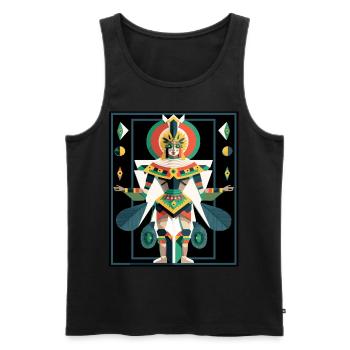 Ancient Aztec Deity Tialoc Maya Inca Mythology - Männer Premium Bio Tank Top - Schwarz - Vorne - Michal (187cm)