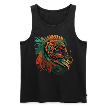 Ancienne divinité aztèque Quetzalcoatl Serpent Dieu Inca - Débardeur bio Premium Homme - noir - Devant - Michal (187cm)