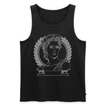 Divinité européenne Déesse romaine Diane Mytholo antique - Débardeur bio Premium Homme - noir - Devant - AI Model Male 178 light (178cm)