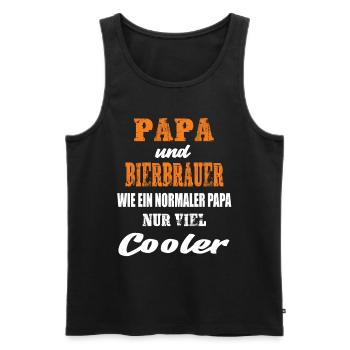 Papa und Bierbrauer - Männer Premium Bio Tank Top - Schwarz - Vorne - AI Model Male 178 light (178cm)