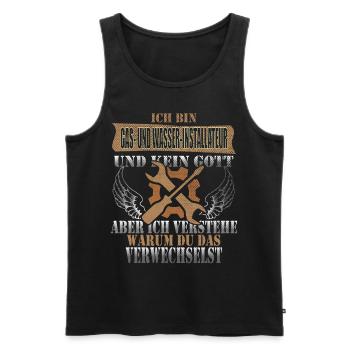 Gas- und Wasserinstallateur - Männer Premium Bio Tank Top - Schwarz - Vorne - AI Model Male 178 light (178cm)