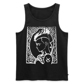 Bezaubernde Dunkelheit Umarme deine mysteriöse Seite - Männer Premium Bio Tank Top - Schwarz - Vorne - AI Model Male 178 light (178cm)