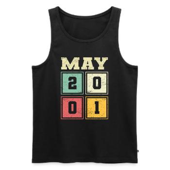 22nd birthday May Vintage 2001 Vintage - Men's Premium Organic Tank Top - black - Front - Michal (187cm)
