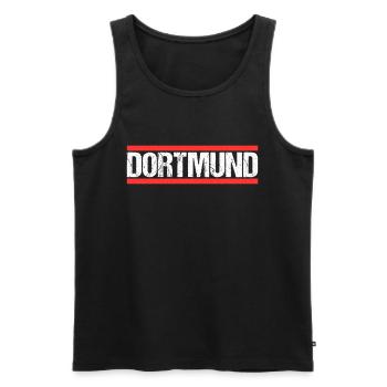 Dortmunderin Dortmunder Dortmund - Männer Premium Bio Tank Top - Schwarz - Vorne - AI Model Male 178 light (178cm)
