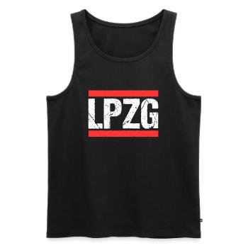 Leipzigerin Leipziger Leipzig - Männer Premium Bio Tank Top - Schwarz - Vorne - AI Model Male 178 light (178cm)