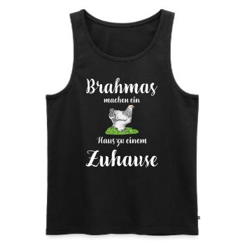 Brahma Hühner I Chicken Geflügel Motiv für - Männer Premium Bio Tank Top - Schwarz - Vorne - Michal (187cm)