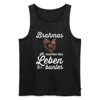 Brahma Hühner I Chicken Geflügel Motiv für - Männer Premium Bio Tank Top - Schwarz - Vorne - Michal (187cm)