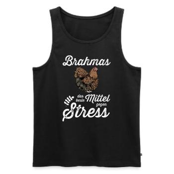 Brahma Hühner I Chicken Geflügel Motiv für - Männer Premium Bio Tank Top - Schwarz - Vorne - Michal (187cm)