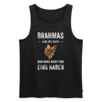 Brahma Hühner I Chicken Geflügel Motiv für - Männer Premium Bio Tank Top - Schwarz - Vorne - Michal (187cm)