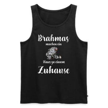 Brahma Hühner I Chicken Geflügel Motiv für - Männer Premium Bio Tank Top - Schwarz - Vorne - Michal (187cm)