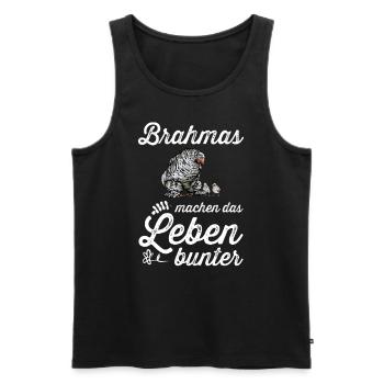 Brahma Hühner I Chicken Geflügel Motiv für - Männer Premium Bio Tank Top - Schwarz - Vorne - Michal (187cm)