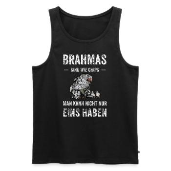 Brahma Hühner I Chicken Geflügel Motiv für - Männer Premium Bio Tank Top - Schwarz - Vorne - Michal (187cm)
