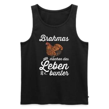Brahma Hühner I Chicken Geflügel Motiv für - Männer Premium Bio Tank Top - Schwarz - Vorne - Michal (187cm)