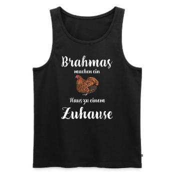 Brahma Hühner I Chicken Geflügel Motiv für - Männer Premium Bio Tank Top - Schwarz - Vorne - Michal (187cm)