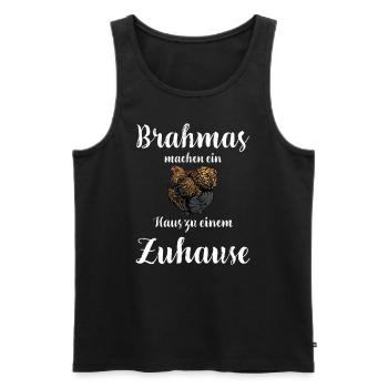 Brahma Hühner I Chicken Geflügel Motiv für - Männer Premium Bio Tank Top - Schwarz - Vorne - Michal (187cm)