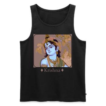 Hindu God Krishna Vishnu Hinduism Deity Mythology - Männer Premium Bio Tank Top - Schwarz - Vorne - AI Model Male 178 light (178cm)