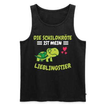 Lieblingstier Meerestier Tier Geschenk Schildkröte - Männer Premium Bio Tank Top - Schwarz - Vorne - Michal (187cm)