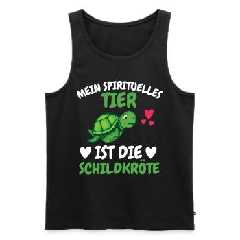 Mein spirituelles Tier Geschenk Ozean Schildkröte - Männer Premium Bio Tank Top - Schwarz - Vorne - Michal (187cm)