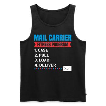 Postbote Briefträger Brief Paketdienst Geschenk - Männer Premium Bio Tank Top - Schwarz - Vorne - AI Model Male 178 light (178cm)