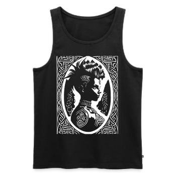 Fantasy Post Punk Keltische Stammeskunst Batcave Girl - Männer Premium Bio Tank Top - Schwarz - Vorne - Michal (187cm)
