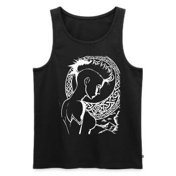 Fantasy Post Punk Keltische Stammeskunst Batcave Girl - Männer Premium Bio Tank Top - Schwarz - Vorne - Michal (187cm)