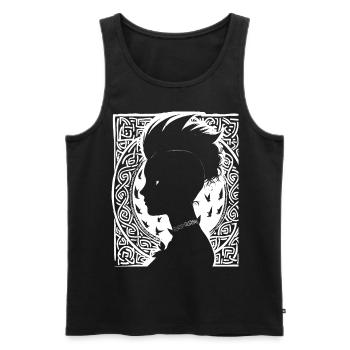 Entrez dans l’ombre Unique Horror Nun, Satanique, - Débardeur bio Premium Homme - noir - Devant - Michal (187cm)