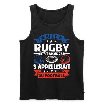Cadeau rugbyman. cadeau rugby France. rugby fan . - Débardeur bio Premium Homme - noir - Devant - Michal (187cm)