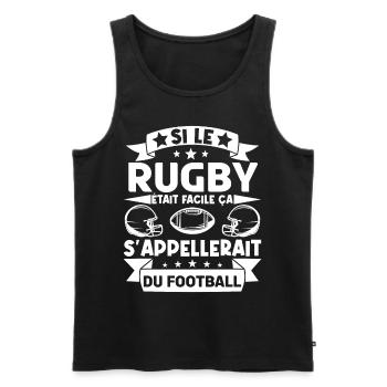 Cadeau rugbyman. cadeau rugby France. rugby fan . - Débardeur bio Premium Homme - noir - Devant - Michal (187cm)