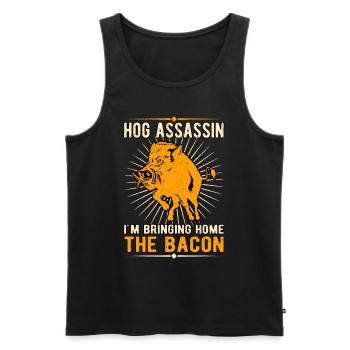 Wild boar wild boar hunting wild boar hunter - Men's Premium Organic Tank Top - black - Front - Michal (187cm)