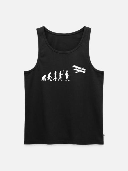Airplane Heartbeat - Men's Premium Organic Tank Top - black