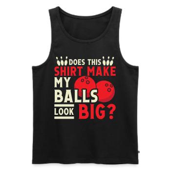 Does this Shirt make my Balls look Big - Men's Premium Organic Tank Top - black - Front - Michal (187cm)