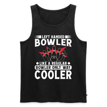 Bowler gaucher comme un refroidisseur Bowler normal - Débardeur bio Premium Homme - noir - Devant - Michal (187cm)