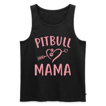 Pitbull Mama - Débardeur bio Premium Homme - noir - Devant - AI Model Male 178 light (178cm)