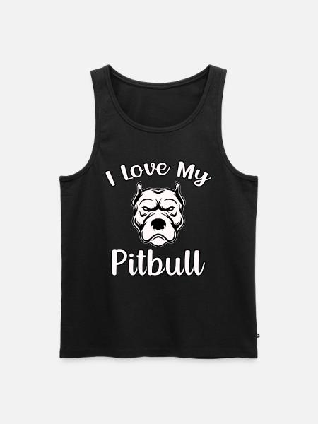 J’adore mon pitbull - Débardeur bio Premium Homme - noir