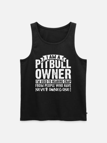 I am a pitbull owner - Men's Premium Organic Tank Top - black