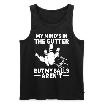 Bowling Balls Design - Men's Premium Organic Tank Top - black - Front - Michal (187cm)