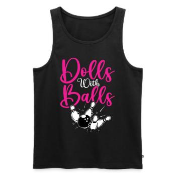 Dolls with Balls - Männer Premium Bio Tank Top - Schwarz - Vorne - AI Model Male 178 light (178cm)