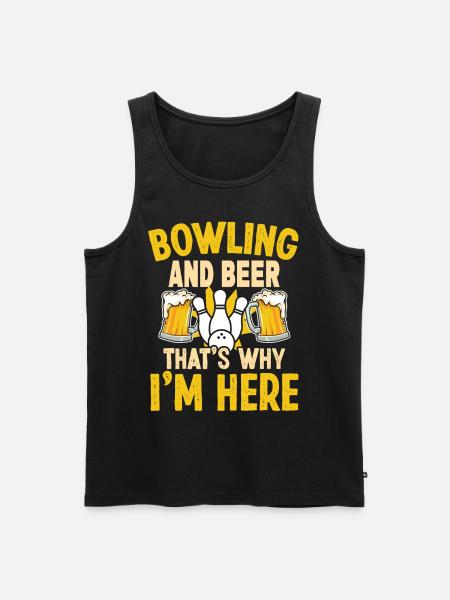 Bowling et Beer Bowling Design - Débardeur bio Premium Homme - noir