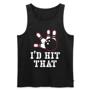 I'd hit that Bowling Design - Men's Premium Organic Tank Top - black - Front - Michal (187cm)