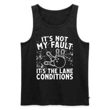 It is not my fault Bowling Design - Men's Premium Organic Tank Top - black - Front - Michal (187cm)