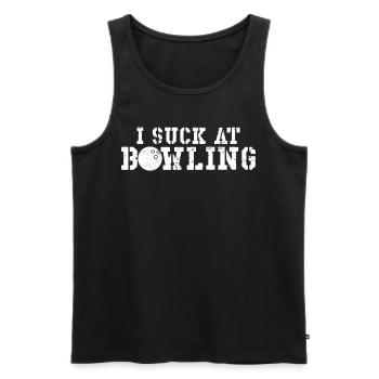 Je suis nul au bowling - Débardeur bio Premium Homme - noir - Devant - AI Model Male 178 light (178cm)